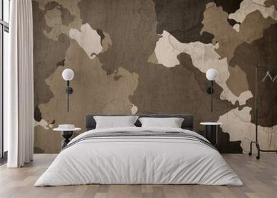 Dirty camouflage fabric texture for background Wall mural