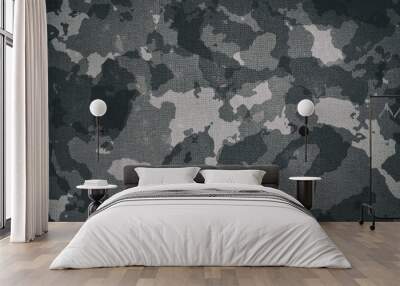 Dirty camouflage fabric texture for background Wall mural