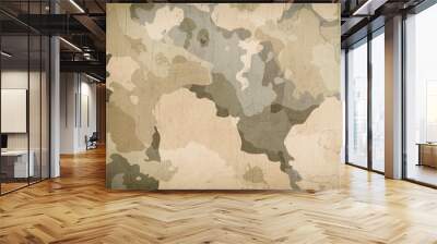 Dirty camouflage fabric texture for background Wall mural