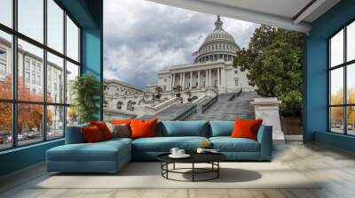 WASHINGTON, D.C - AUGUST 14, 2014: The White House / Side view with beautiful sky Wall mural