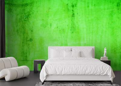 Abstract grunge old neon green painted wooden texture - wood board background panorama banner.. Wall mural