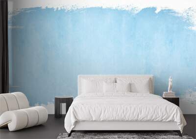 Bright blue pastel abstract watercolor splash brushes texture illustration art paper - Creative Aquarelle painted, isolated on white background, canvas for design, hand drawing. Wall mural