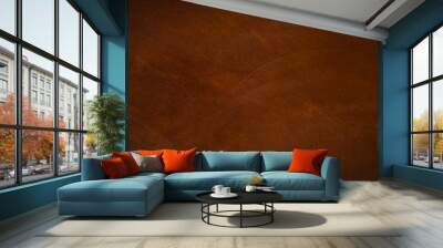 Grunge rusty orange brown metal corten steel stone concrete wall or floor background rust texture Wall mural