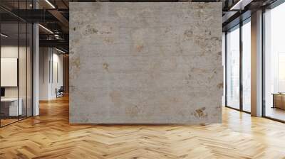 Old brown gray rusty vintage worn shabby patchwork motif tiles stone concrete cement wall texture background banner Wall mural