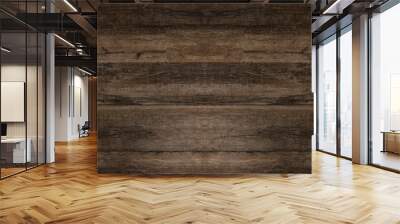 old brown rustic dark wooden texture - wood timber background panorama long banner Wall mural