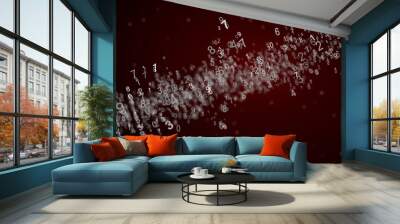 Image of Abstract network with digits Wall mural