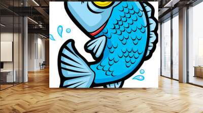 Fish Jumping Wall mural