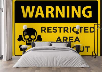 danger, restricted area keep out, vector illustration Wall mural