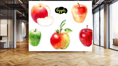 apple fruit watercolor Wall mural