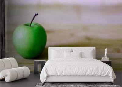 Organic grown green apple  Wall mural