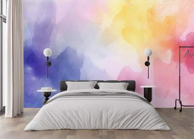 Abstract watercolor colorful background. Generative AI Wall mural