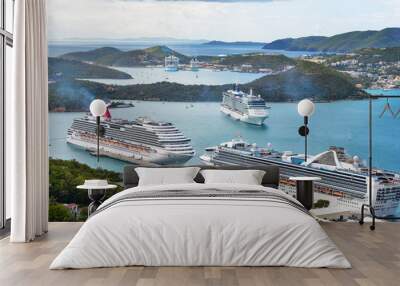 Beautiful landscape of Saint Thomas, U.S. Virgin Islands Wall mural