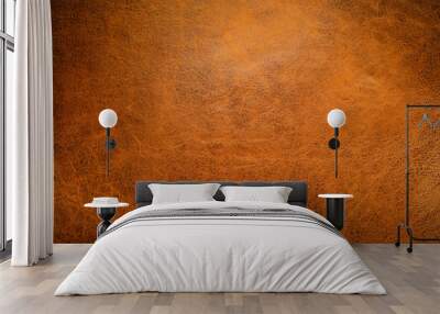 brown leather textured background with side light. Wall mural