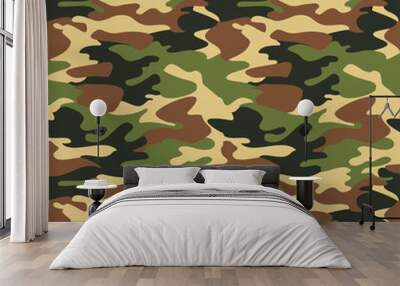 Camouflage pattern background seamless vector Wall mural