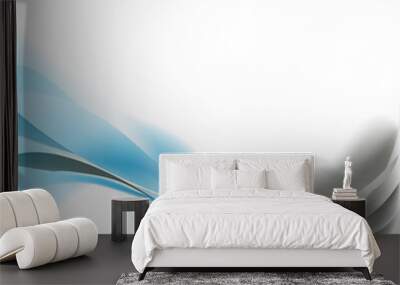 Light wave smoke horizontal abstract isolated background Wall mural