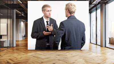 two businessmen discussing Wall mural