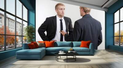 two businessmen discussing Wall mural