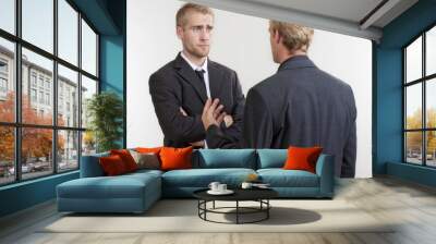 two businessmen discussing Wall mural