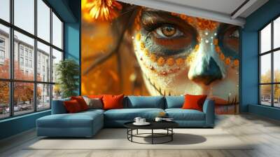 Immerse Magic Dia De Los Muertos, Background HD, Illustrations Wall mural