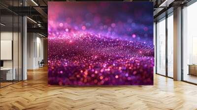 Purple Glitter Lights Texture Bokeh Background, Background HD, Illustrations Wall mural