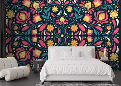 Flat design colorful mexican  background Wall mural