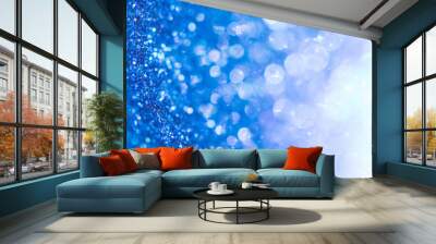 abstract Blue bokeh background Wall mural