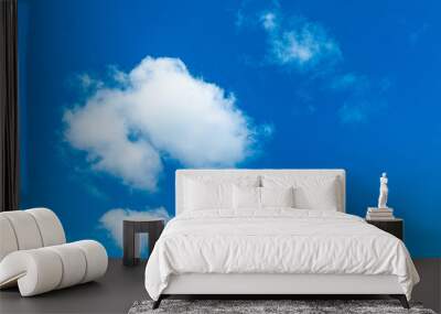 blue sky with clouds Wall mural