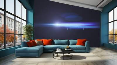 bright blue lensflare Wall mural