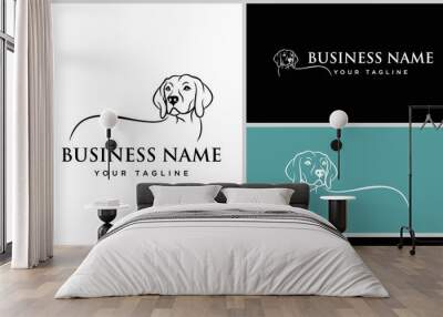 line art human animal logo Wall mural