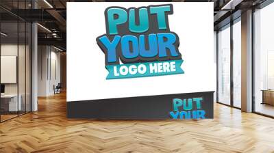 Put Your Here Typo Logo Wall mural