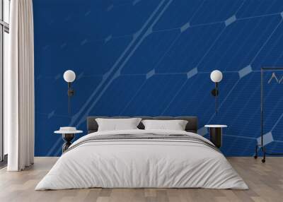 solar panels blue background Wall mural