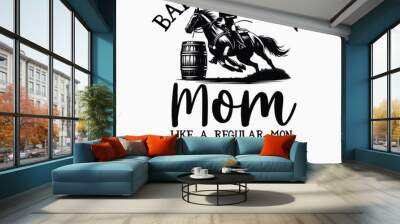 barrel racing svg ,vector file horse racing svg vector silhouette file Wall mural