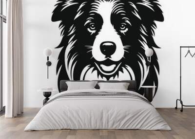 Dog Concept vector Illustration black color Wall mural