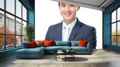 Young Japanese businessman in formal wear portrait of confident businessman.isolated white background, remove background Wall mural