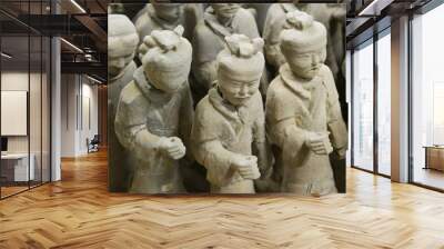 details of 2,000 year old terracotta warriors in china Wall mural