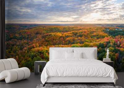 Autumn Sunrise over the Otsego Golf Club Resort area in Gaylord, Michigan Wall mural