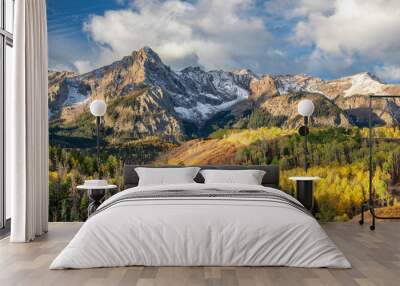 Early Morning Autumn Aspen along Ridgway Colorado County Road 9	 Wall mural