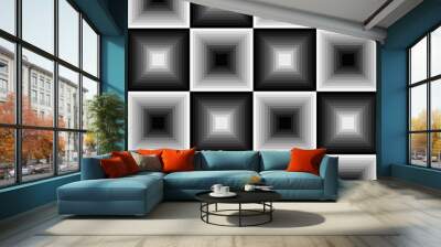 Checkered Reverse Patern. Vector Checkered Reverse Pattern. Wall mural