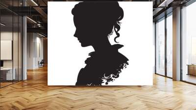 Beautiful woman. Black and white style. Fashion of the 1900s. vintage. vector illustration Wall mural