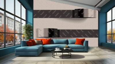 Roll of adhesive tape on a transparent background. Office Chancellery. Isolated vector object Wall mural