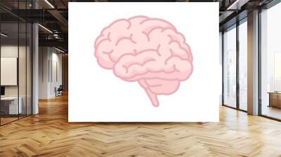 Human brain icon. Mind symbol Wall mural