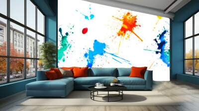 Seamless pattern - colorful blots. Splash paint Wall mural