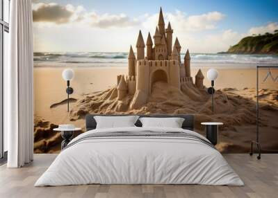 The sand castle was beautifully built. Wall mural