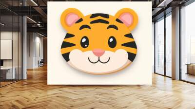 Adorable tiger robot card adds charm to any occasion, perfect for kids and adults who love fun, playful designs Wall mural