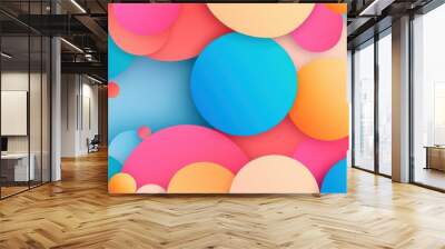 Bright, vibrant balls create an engaging atmosphere, bringing life and energy to your workspace or digital projects effortlessly. Wall mural