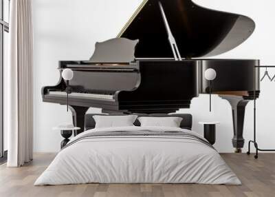 Elegant grand piano isolated on a pristine white background, Ai Generated. Wall mural