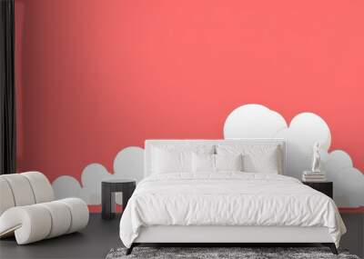 Experience a vibrant interplay of hues and shapes in this eyecatching cartoonstyle dust cloud illustration. Wall mural