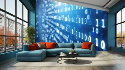 Explore digital tech and networking science reshaping our world, with a focus on cyberspace and futuristic innovations. Wall mural