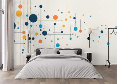 Explore the realm of innovation with vibrant techinspired abstract designs that captivate and engage. Wall mural