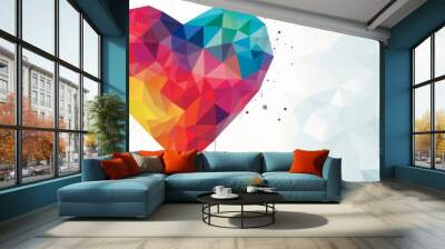 Modern geometric dialogue balloon design on highresolution background with minimalist style, perfect for textual interaction. Wall mural